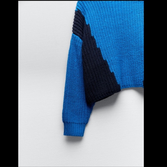 ZARA COLOR-BLOCK KNIT OVERSIZED SWEATER | SIZES: S, L | NWT - Picture 8 of 9